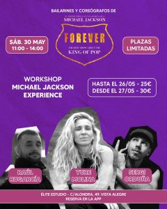 WORKSHOP BAILE FOREVER MICHAEL JACKSON EN MADRID